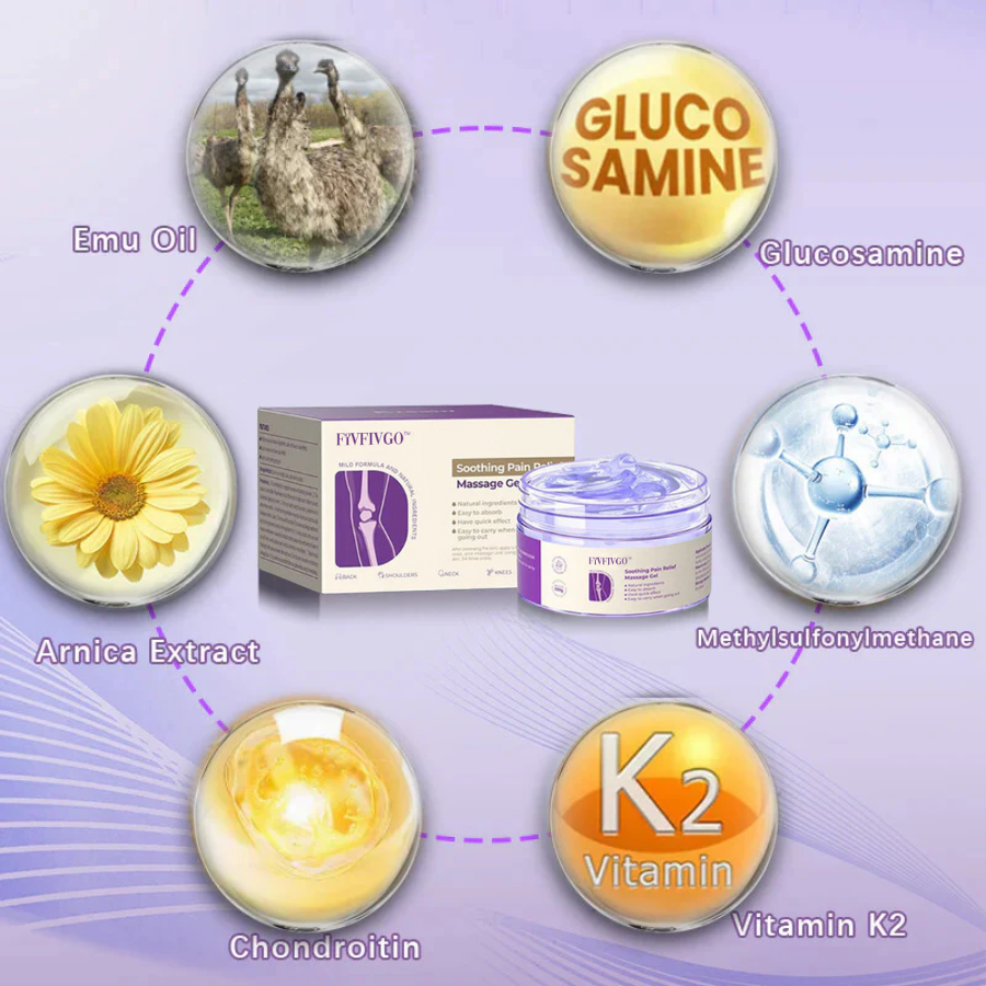 Fivfivgo™ Kurkuma & Emu-Öl Arthritis Beruhigende Schmerzlinderung Gel 👨‍⚕️Zugelassen von der Canadian Orthopaedic Association
