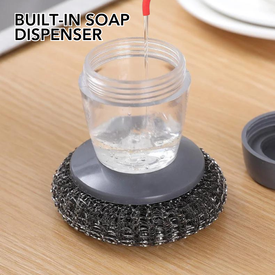 Kitchen Soap Dispensing Palm Brush
