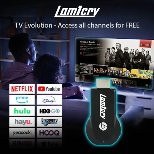 Lamicry™ Mini TV Dispositif de streaming - Accès à toutes les chaînes gratuitement - Pas de frais mensuels