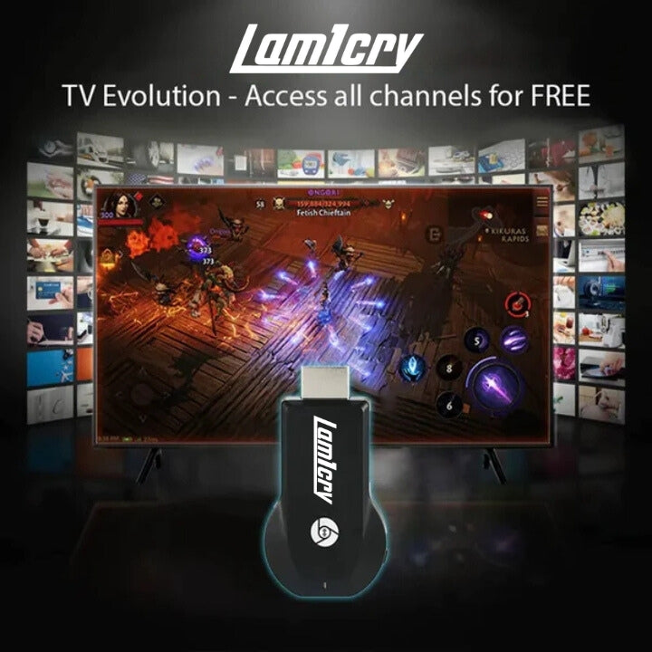 Lamicry™ Mini TV Dispositif de streaming - Accès à toutes les chaînes gratuitement - Pas de frais mensuels