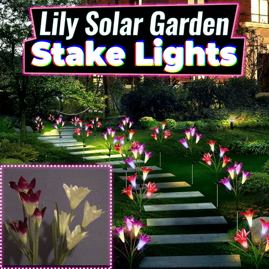 Lily Solar Garden Stake Lights (Pack of 4 Lilies)