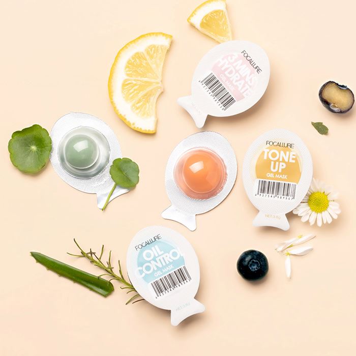 Lazy Skincare Rinse-Free Gel Mask (4pcs Set) Skin Care Every Day And Night 