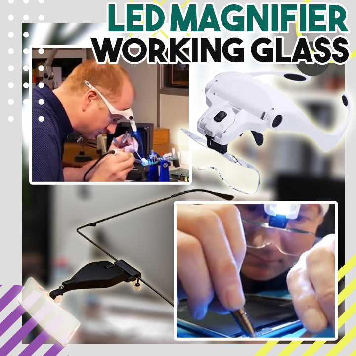 LED Magnifier Working Glass