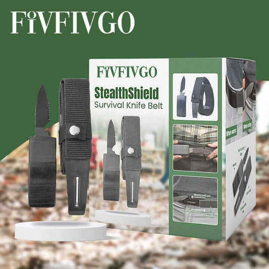 Fivfivgo™ StealthShield Ceinture de Couteaux de Survie