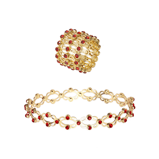 Fivfivgo™ 2 i 1 justerbart magnetiskt lymfterapi detoxarmband ring