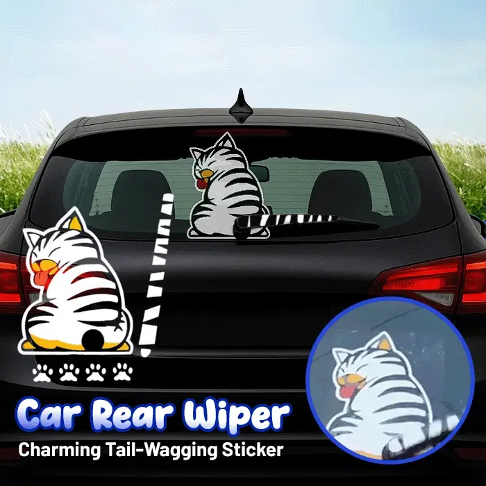 Car Rear Wiper Charming Tail-Wagging Sticker - The Adorable Wag That Turns Heads & Smiles! 🐕✨