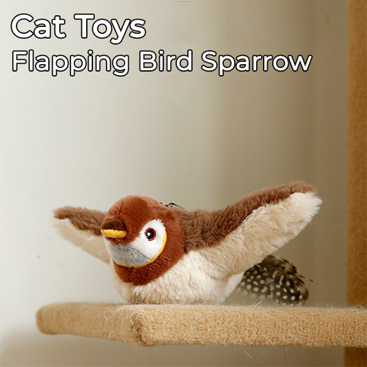 Cat Toys Flapping Bird Sparrow