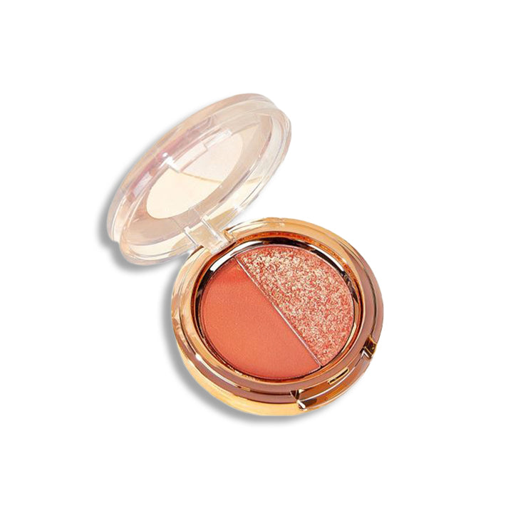 Matt & Shine 2-Tone Eyeshadow Make-up Every Day And Night 01 Pumpkin Gold 1pc 