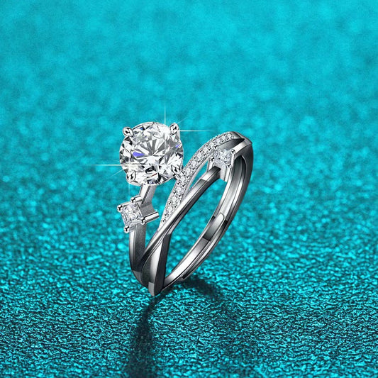 Fivfivgo™ Magnetologie Moissanit Diamant Ring