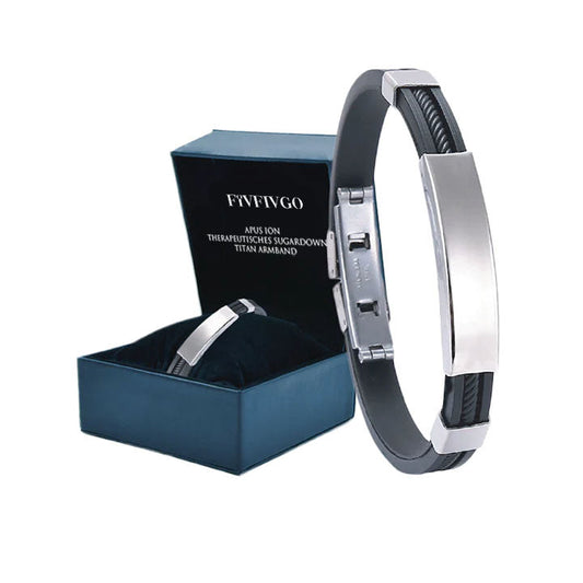 Fivfivgo™ Apus Ion Therapeutisches SugarDown Titan Armband