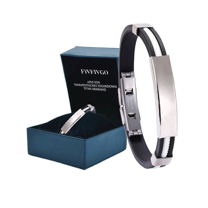 Fivfivgo™ Apus Ion Therapeutisches SugarDown Titan Armband