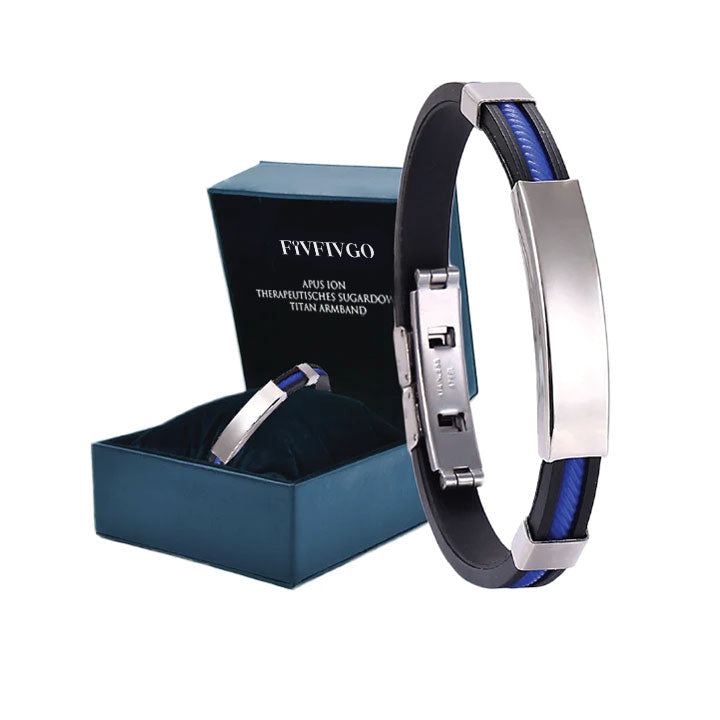 Fivfivgo™ Apus Ion Therapeutisches SugarDown Titan Armband