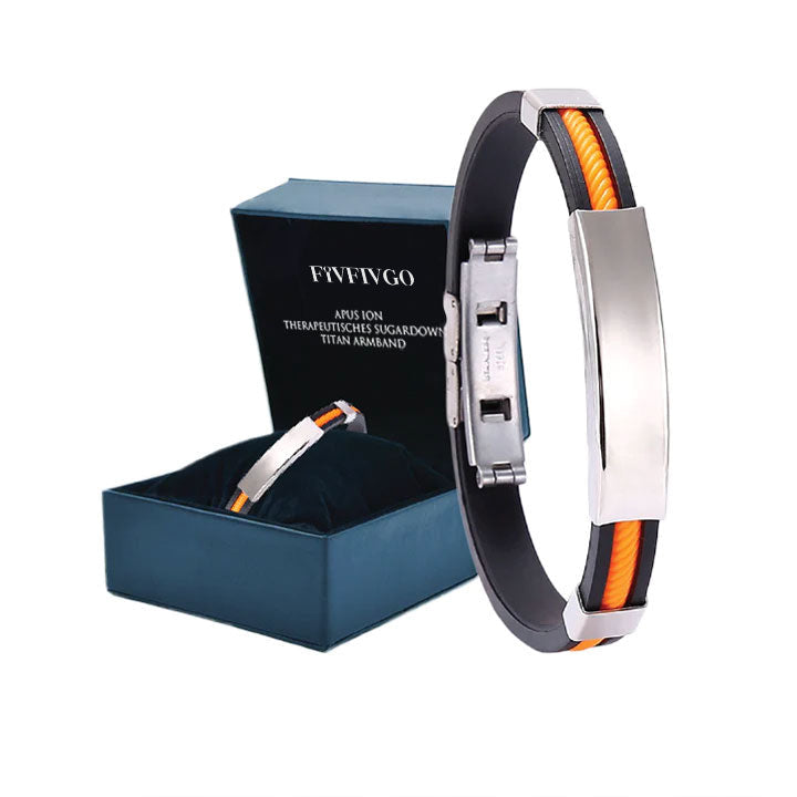 Fivfivgo™ Apus Ion Therapeutisches SugarDown Titan Armband