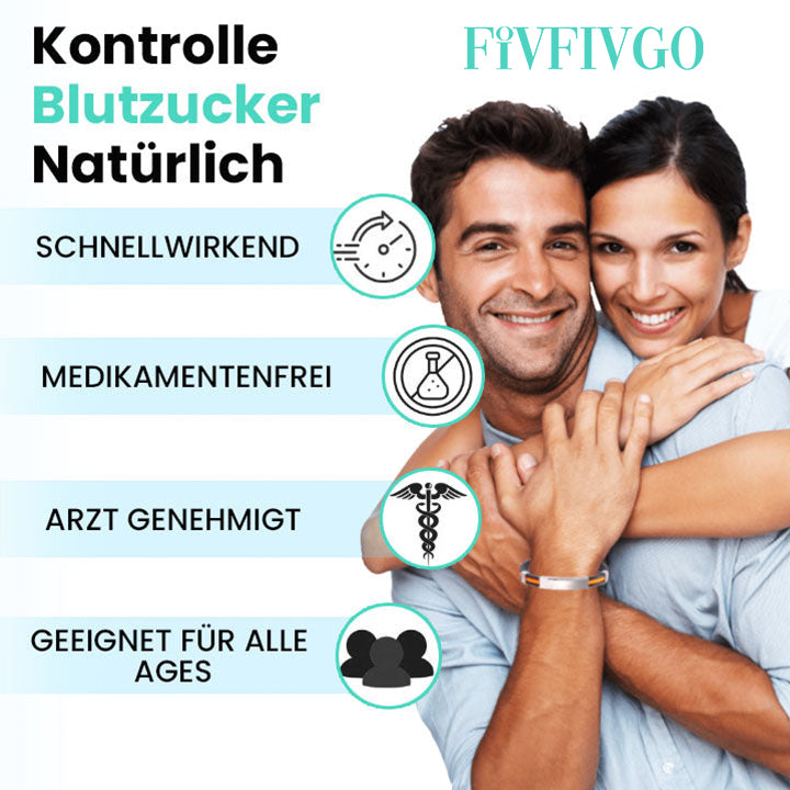 Fivfivgo™ Apus Ion Therapeutisches SugarDown Titan Armband