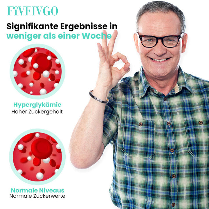 Fivfivgo™ Apus Ion Therapeutisches SugarDown Titan Armband