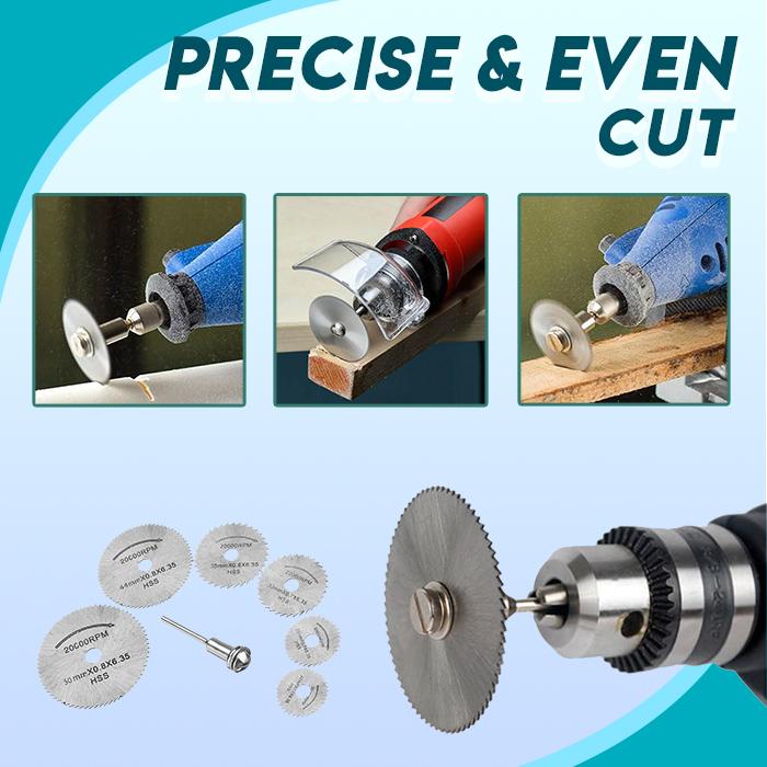Disc Drill Blades and Mandrel (6pcs Set)