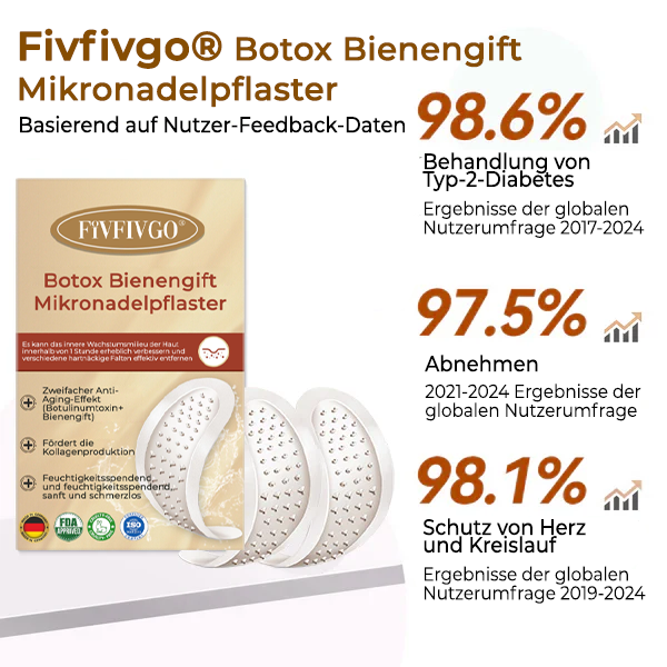 Fivfivgo® Botox-Bienengift-Mikronadelpflaster (schmerzfreie, lang anhaltende Behandlung von hartnäckigen Falten und Hautproblemen)