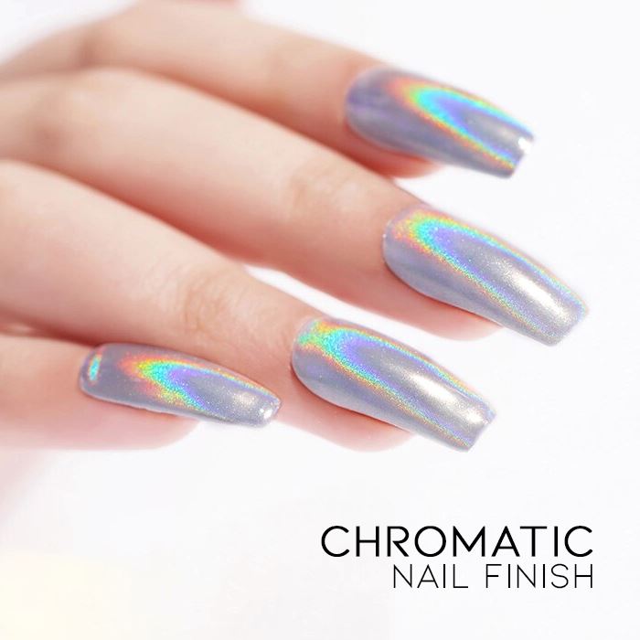 Rainbow Chrome Cat Eye Top Coat Nail Every Day And Night 