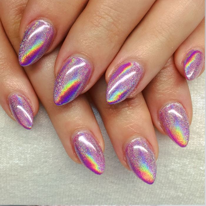Rainbow Chrome Cat Eye Top Coat Nail Every Day And Night 