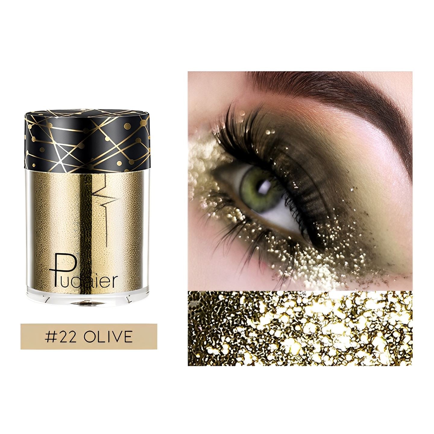 Single Shade High Shine Glitter Make-up Every Day And Night #22 Olive 