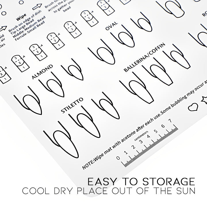 Reusable Acrylic Nail Art Practice Sheet Nail Every Day And Night 