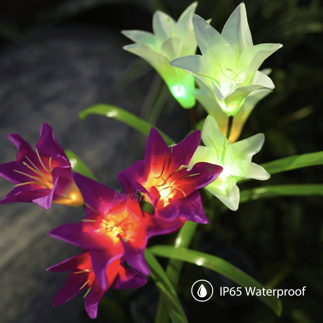 Lily Solar Garden Stake Lights (Pack of 4 Lilies)
