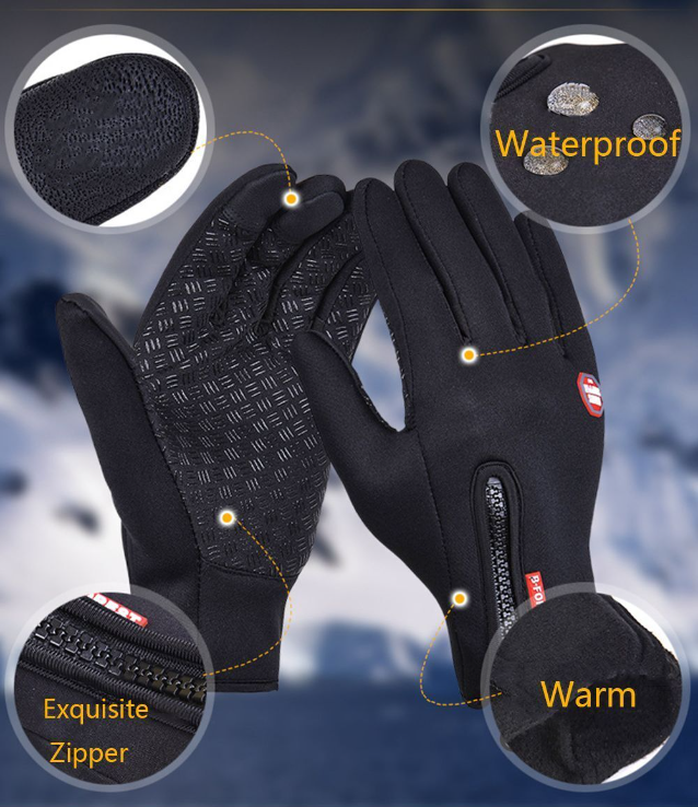 Fivfivgo™ Gants premium unisexe imperméables, coupe-vent et chauds pour écran tactile