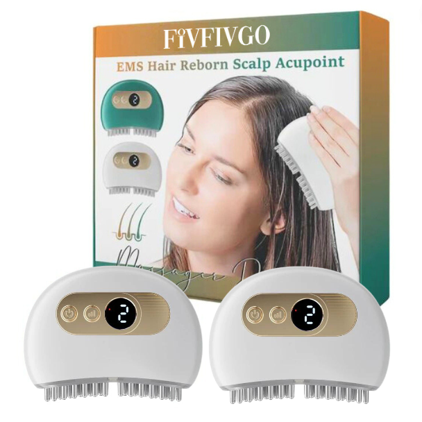 Fivfivgo™ Appareil de massage du cuir chevelu EMS hair reborn acupoint