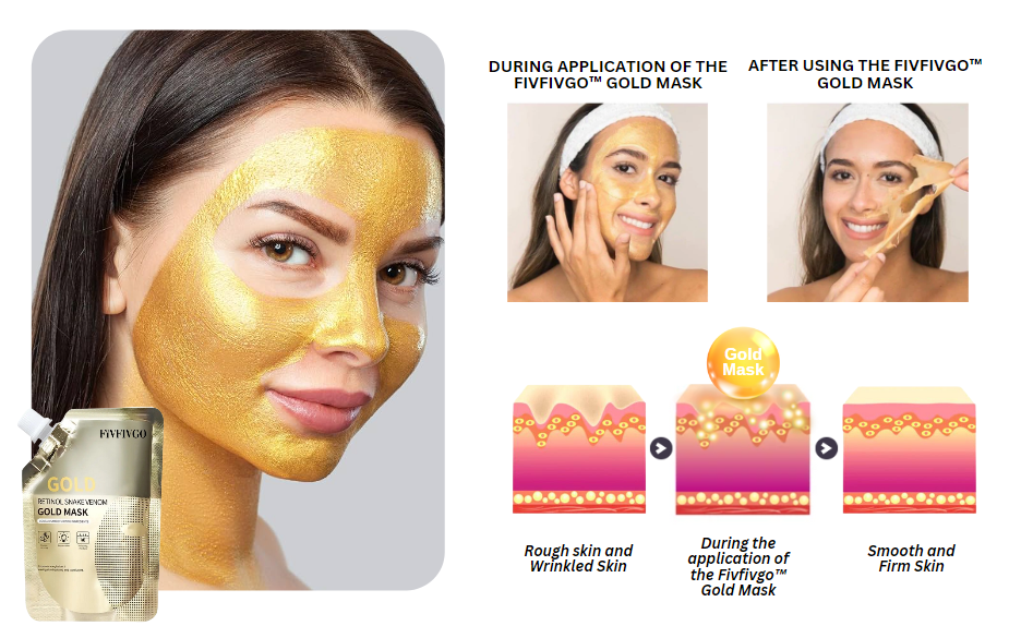 Fivfivgo™ Retinol Snake Venom Peptide Gold Mask