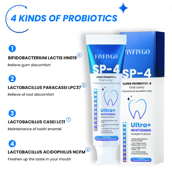 Fivfivgo™ SP-4 Probiotic Whitening Toothpaste