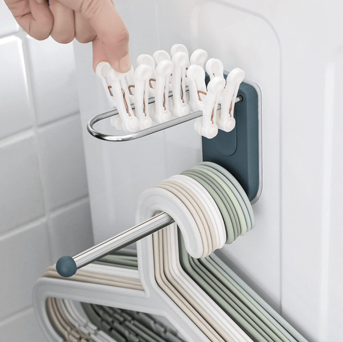 Wall Mounted Clothes Hanger Organizer