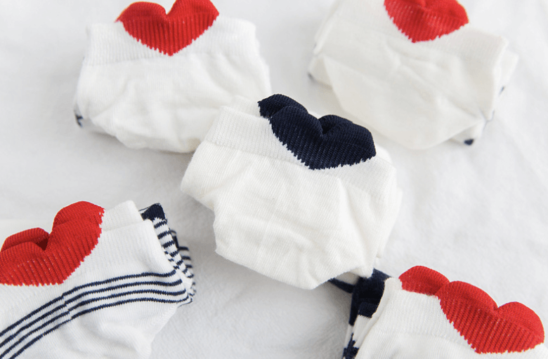 Novelty Ankle Heart Socks (5 Pairs)