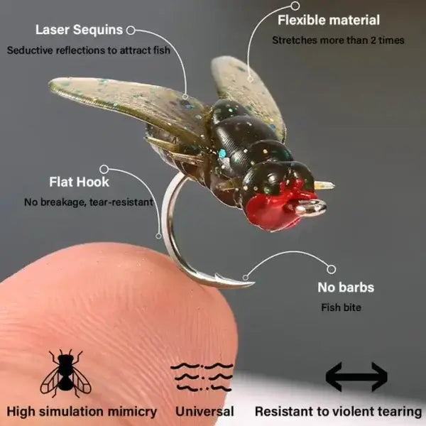 🐟Simulation Fly Fishing Lure Hook🎣