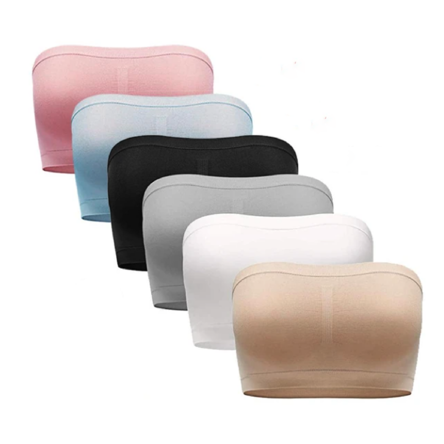 Seamfree Full Supportive Rib Bandeau Strapless Bra