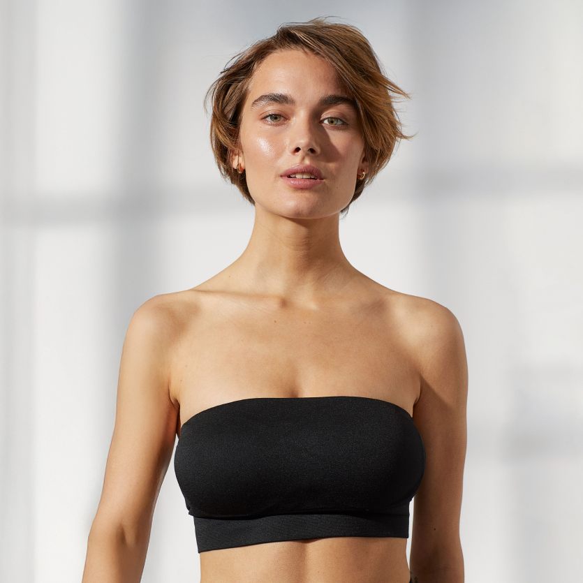 Seamfree Full Supportive Rib Bandeau Strapless Bra
