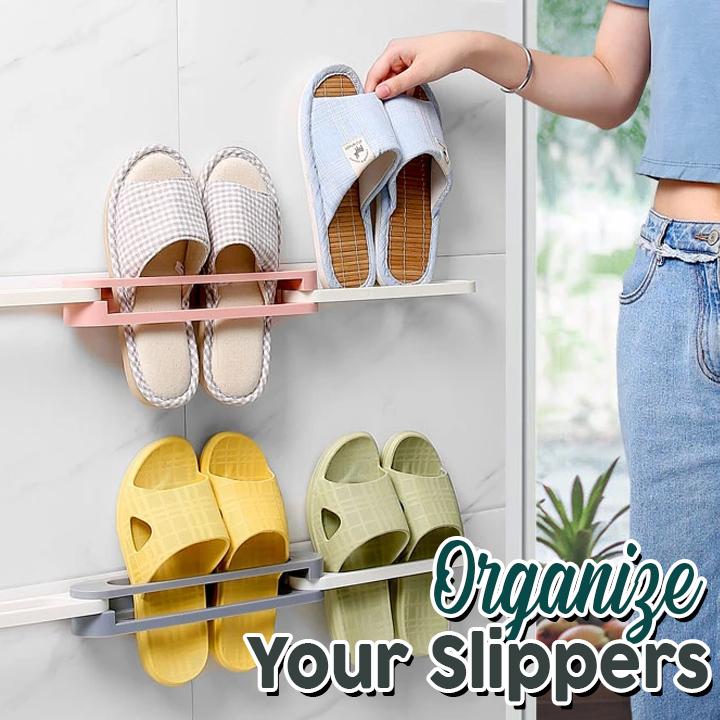 Wall Mounted Folding Slippers Rack