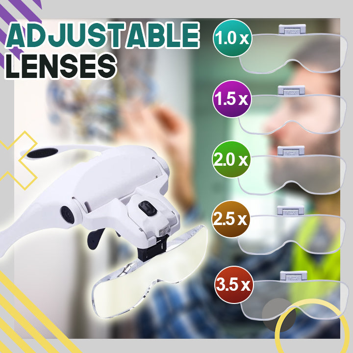 LED Magnifier Working Glass