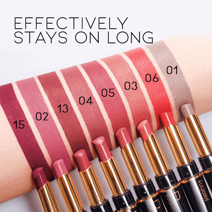 2-in-1 Kissproof Matte Lipstick & Lipliner Make-up Every Day And Night 