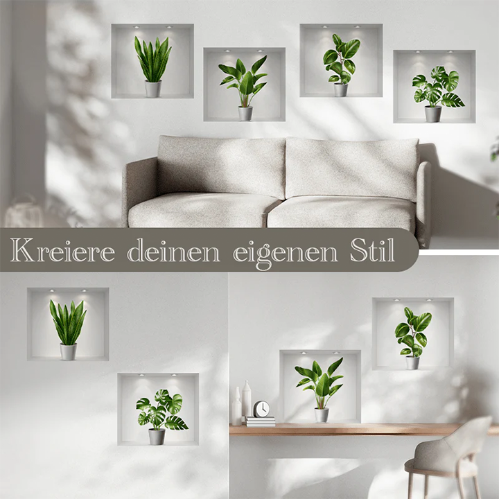 Selbstklebende 3D-Pflanzen-Wandaufkleber