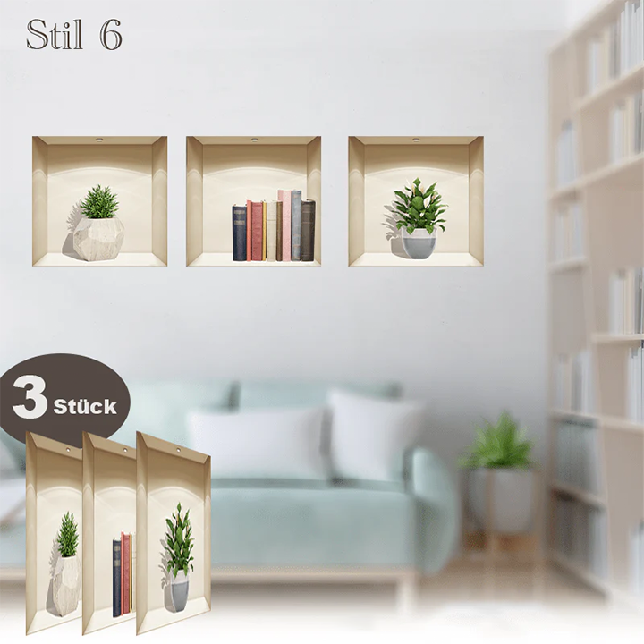 Selbstklebende 3D-Pflanzen-Wandaufkleber