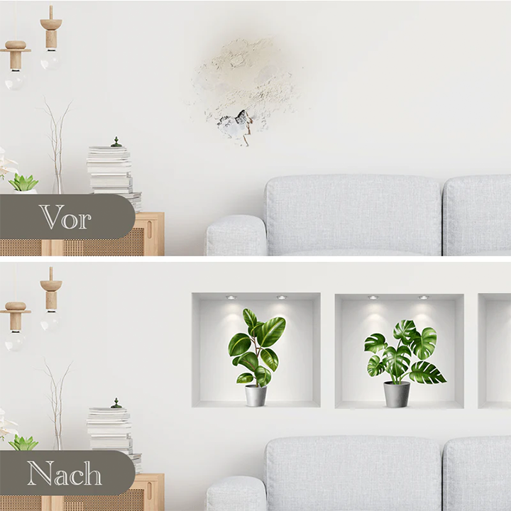 Selbstklebende 3D-Pflanzen-Wandaufkleber