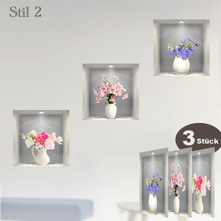 Selbstklebende 3D-Pflanzen-Wandaufkleber