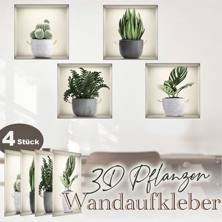 Selbstklebende 3D-Pflanzen-Wandaufkleber