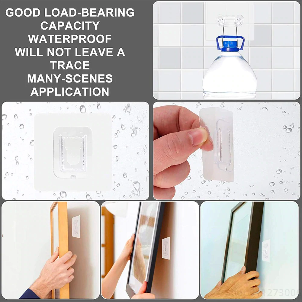 Transparent Double-sided Adhesive Wall Hooks