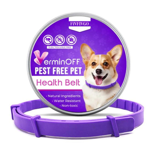 Fivfivgo™ VerminOFF Ceinture de Santé pour Animaux de Compagnie Sans Parasites