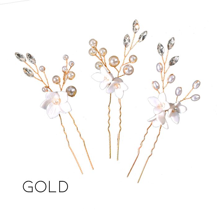 Simple & Elegant Floral Bridal Hair Comb Hair Styling Tools Every Day And Night 