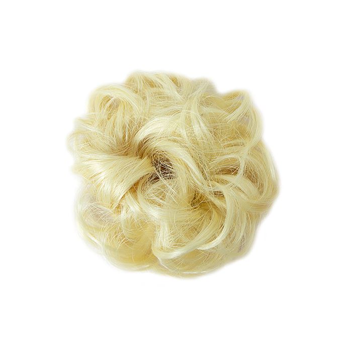 Realistic Messy Hair Bun Hair Accessories Every Day And Night White Blonde 