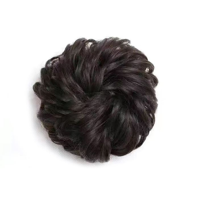 Realistic Messy Hair Bun Hair Accessories Every Day And Night Dark Brown 