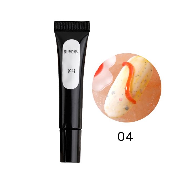 3D Korean Style Nail Gel Nail Every Day And Night 04 Red 