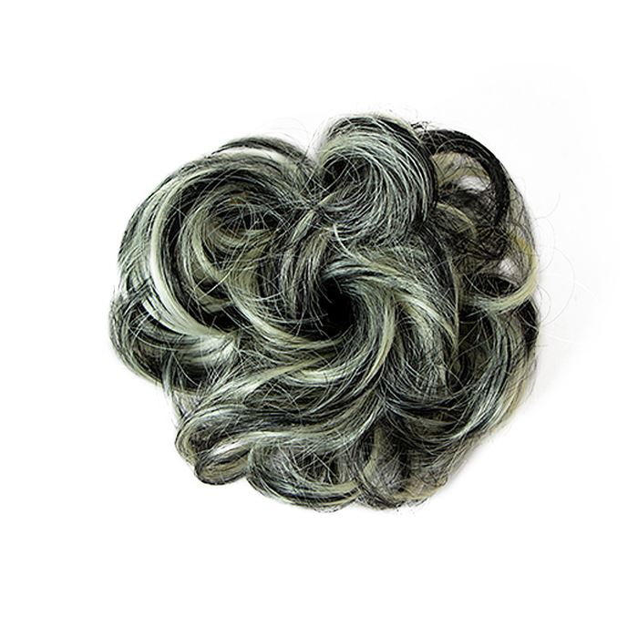 Realistic Messy Hair Bun Hair Accessories Every Day And Night Green 